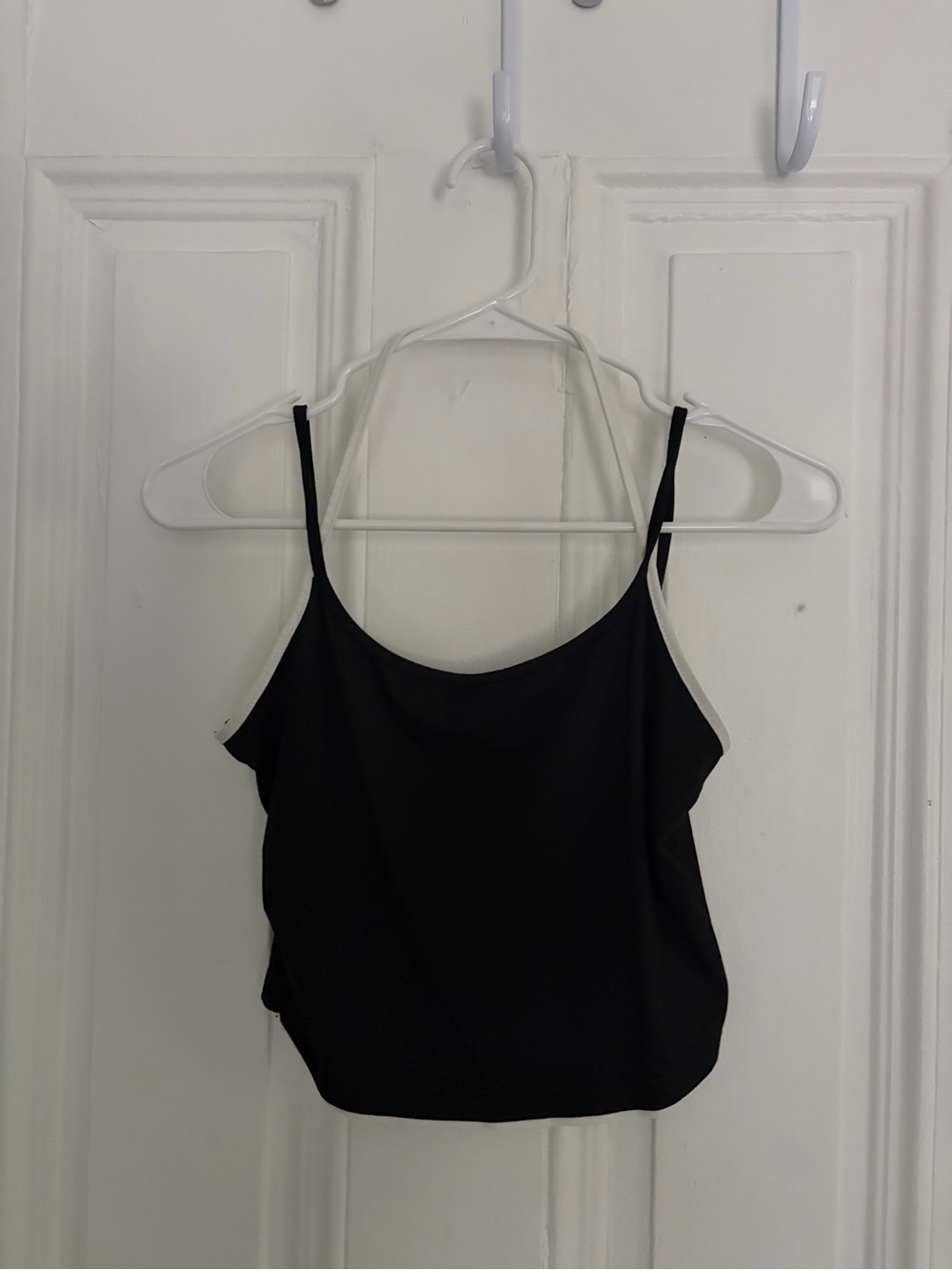 SHEIN Black Contrast-Trim Spaghetti Strap Cami